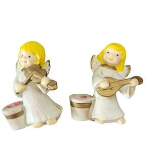 Vintage Colonial Candle Angel Candle‎ Holders Set of 2 Korea